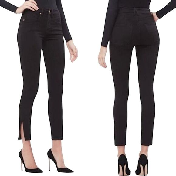 NWT Good American Good Waist Crop Side Slit Skinny Jeans Size 0/25 Retail $119 - Picture 1 of 7